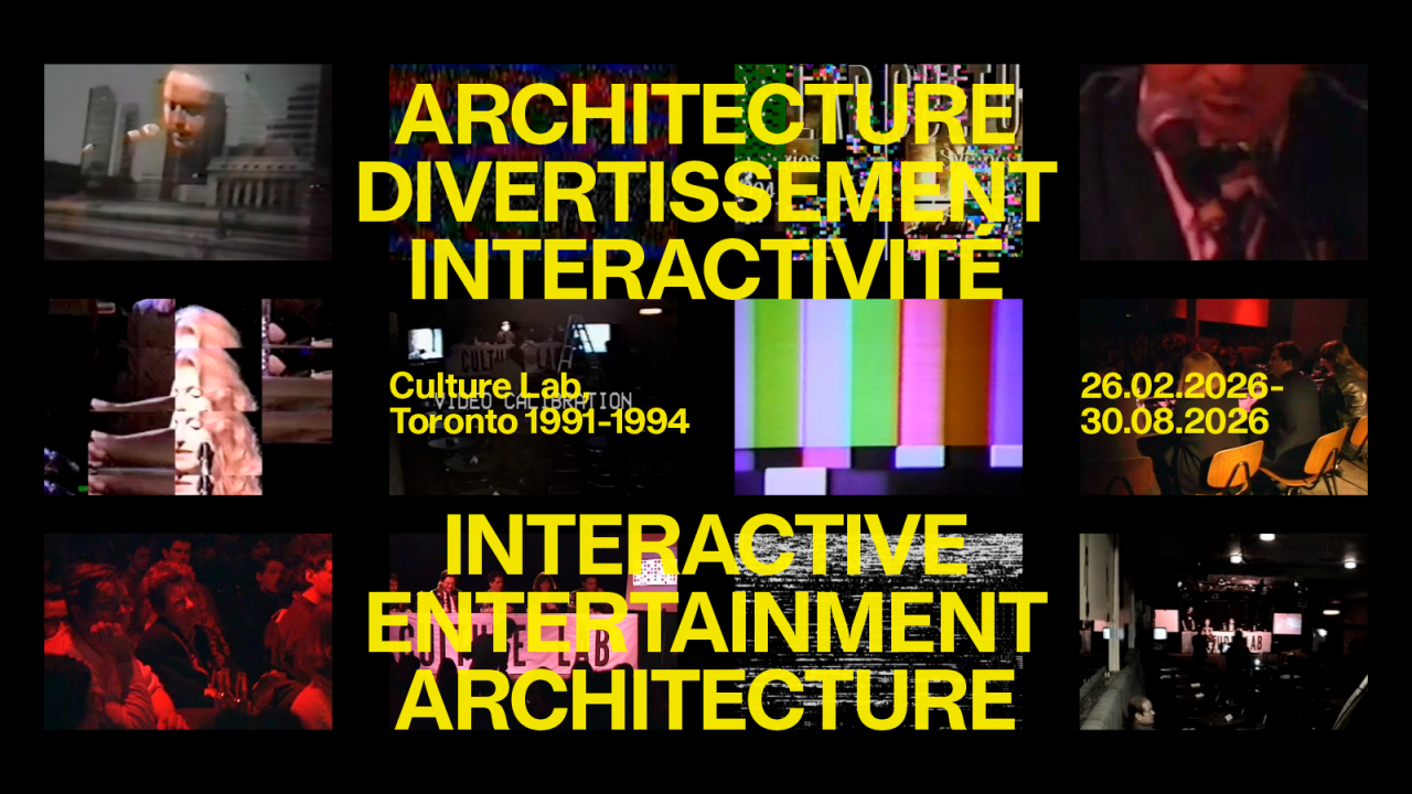 Photo collage with name of exhibit overlayed.