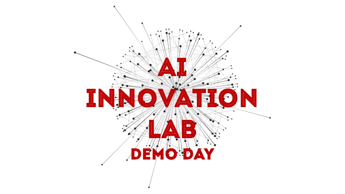 A graphic promoting the AI Innovation Lab Demo Day