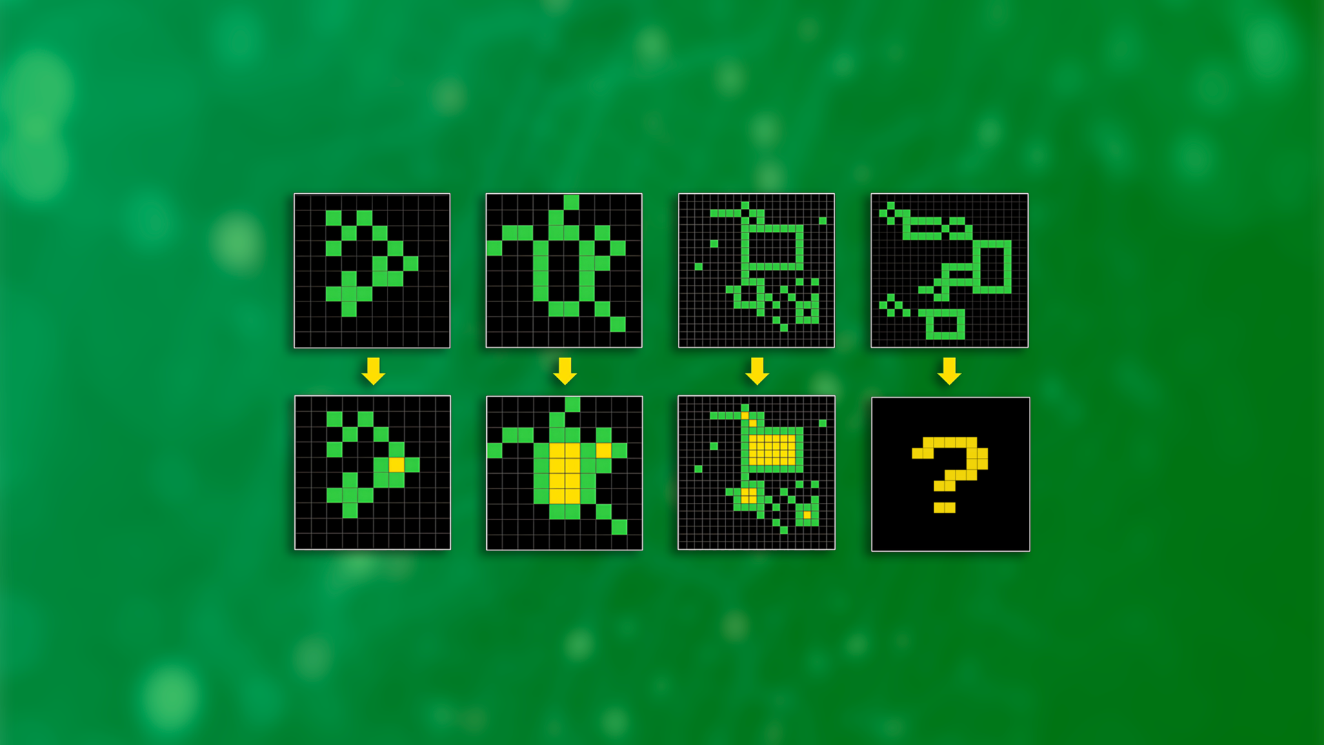 An example problem from the ARC-AGI set. Credit: ARC Prize