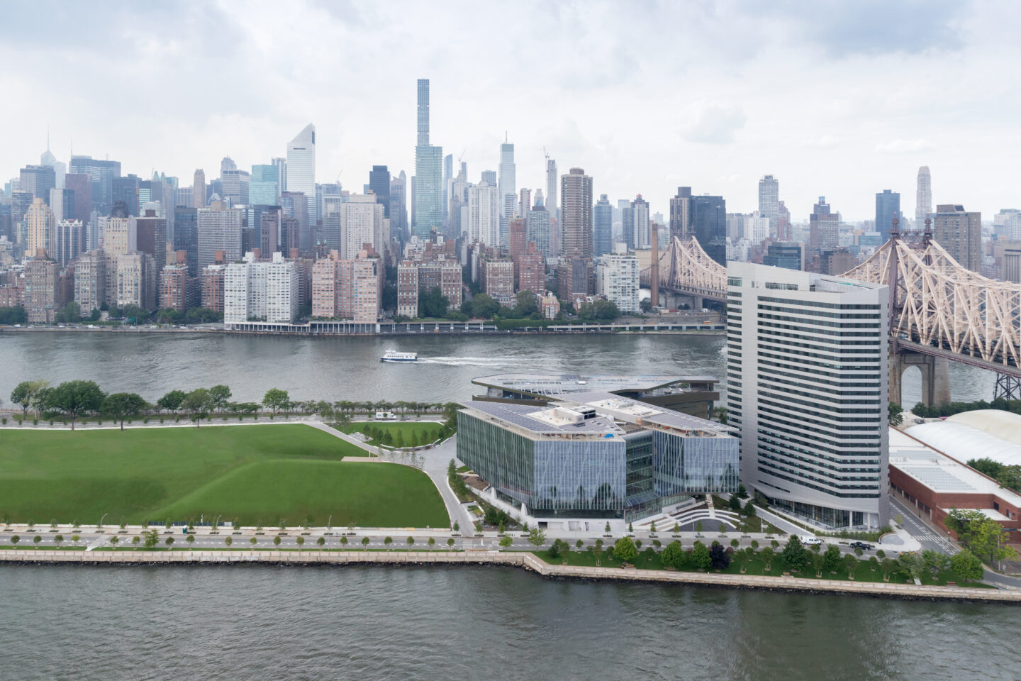 An overhead shot of the Cornell Tech Campus