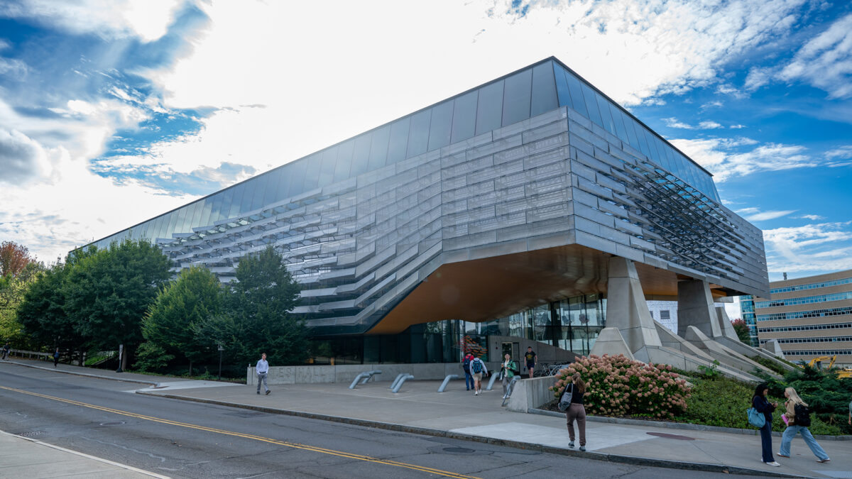A color photo of Gates hall
