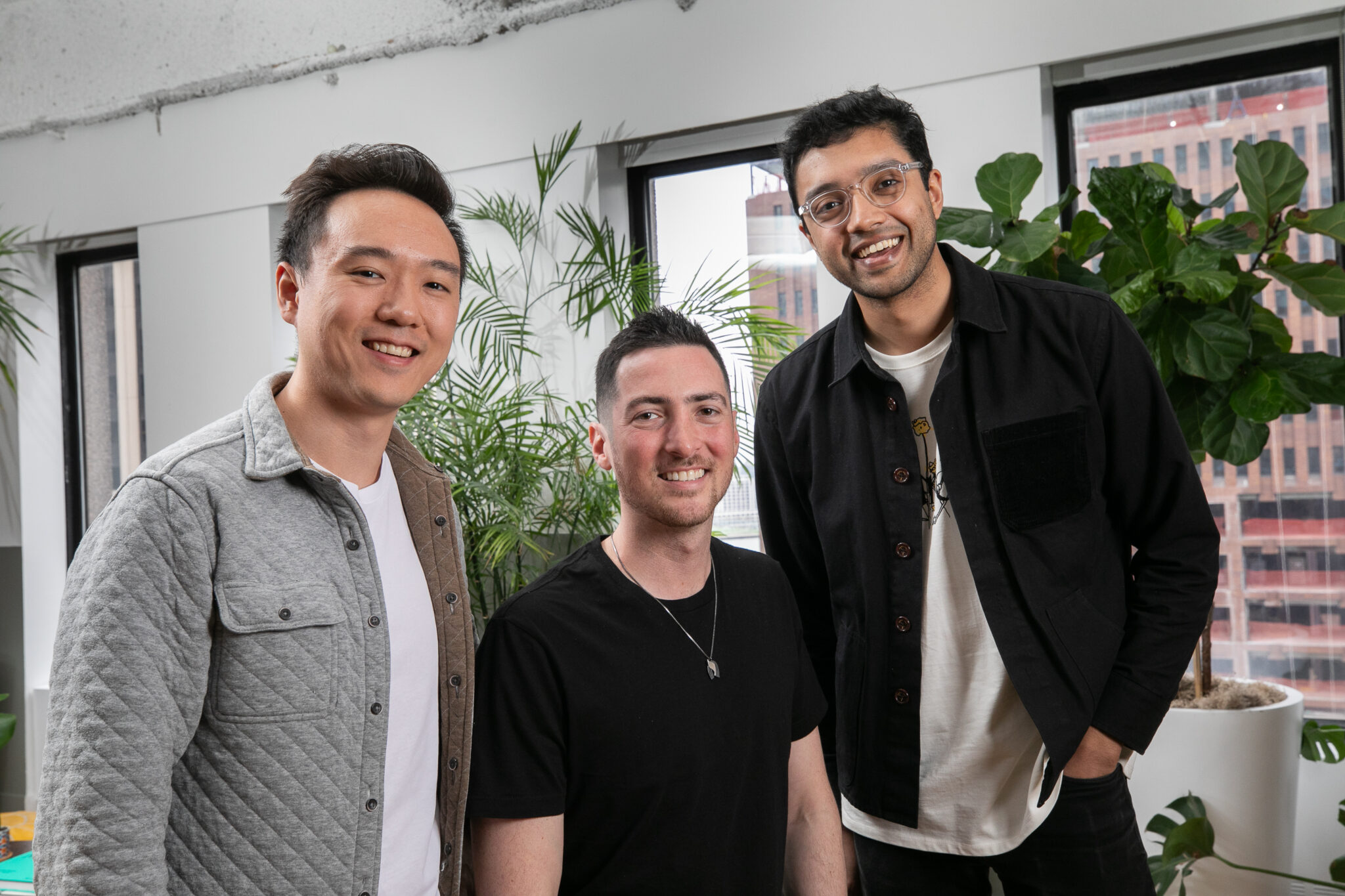 Avina cofounders and Cornell Tech alumni Michael Wang, Ron Fisher, and Vivek Sudarsan