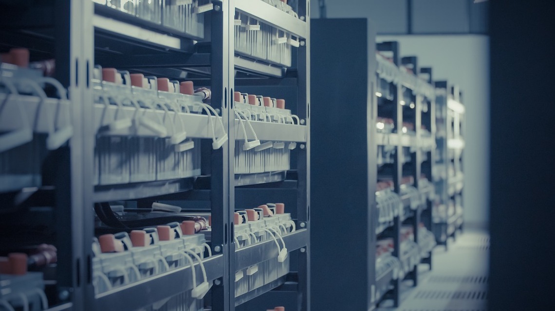 Data center with servers