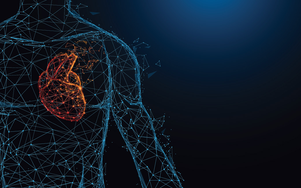 electronic image of heart in body